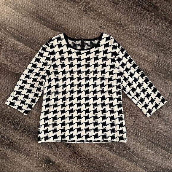 St John Houndstooth Sweater New - Picture 1 of 11
